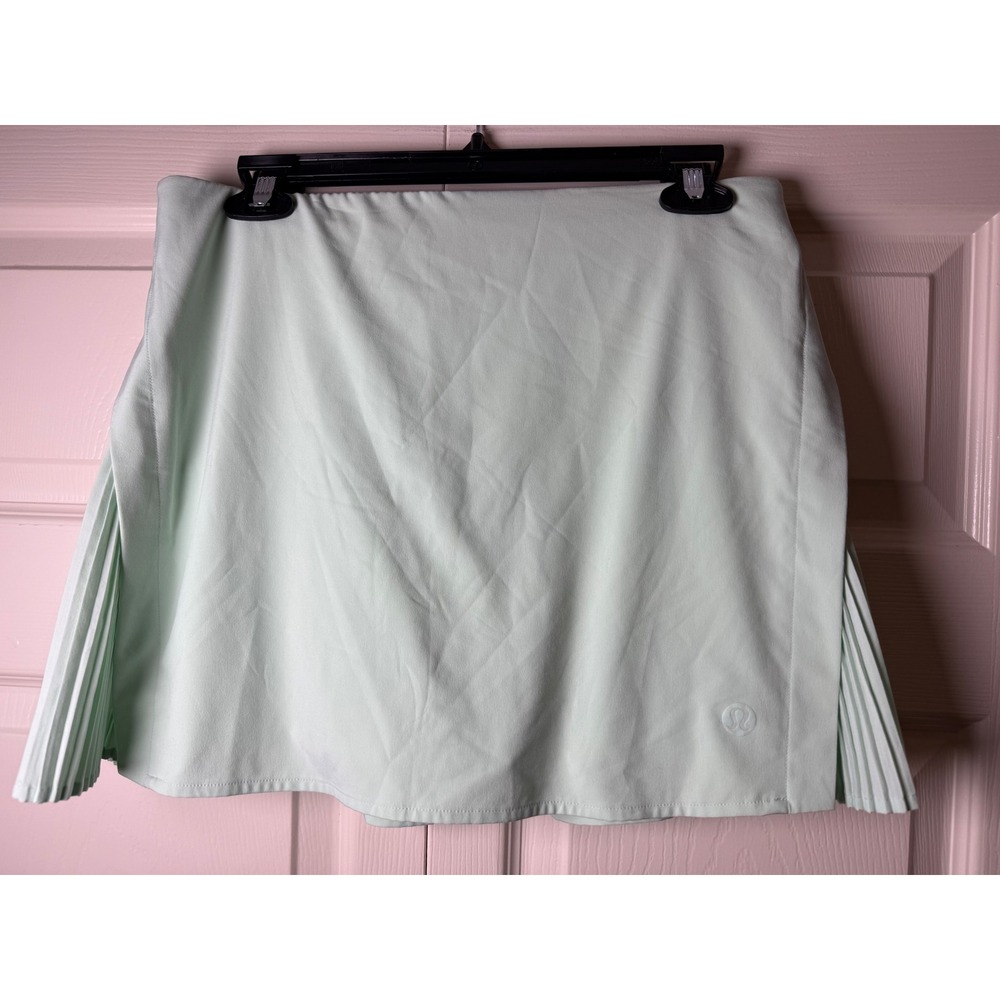 Lululemon Peek Pleat High-Rise Tennis Skirt Mint Moment Size 8 - Picture 4 of 14